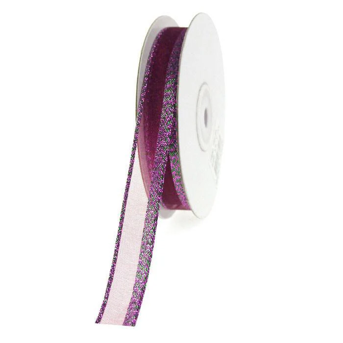 Sheer Ribbon Shimmer Edge, 5/8-Inch, 15-yard - Image 2