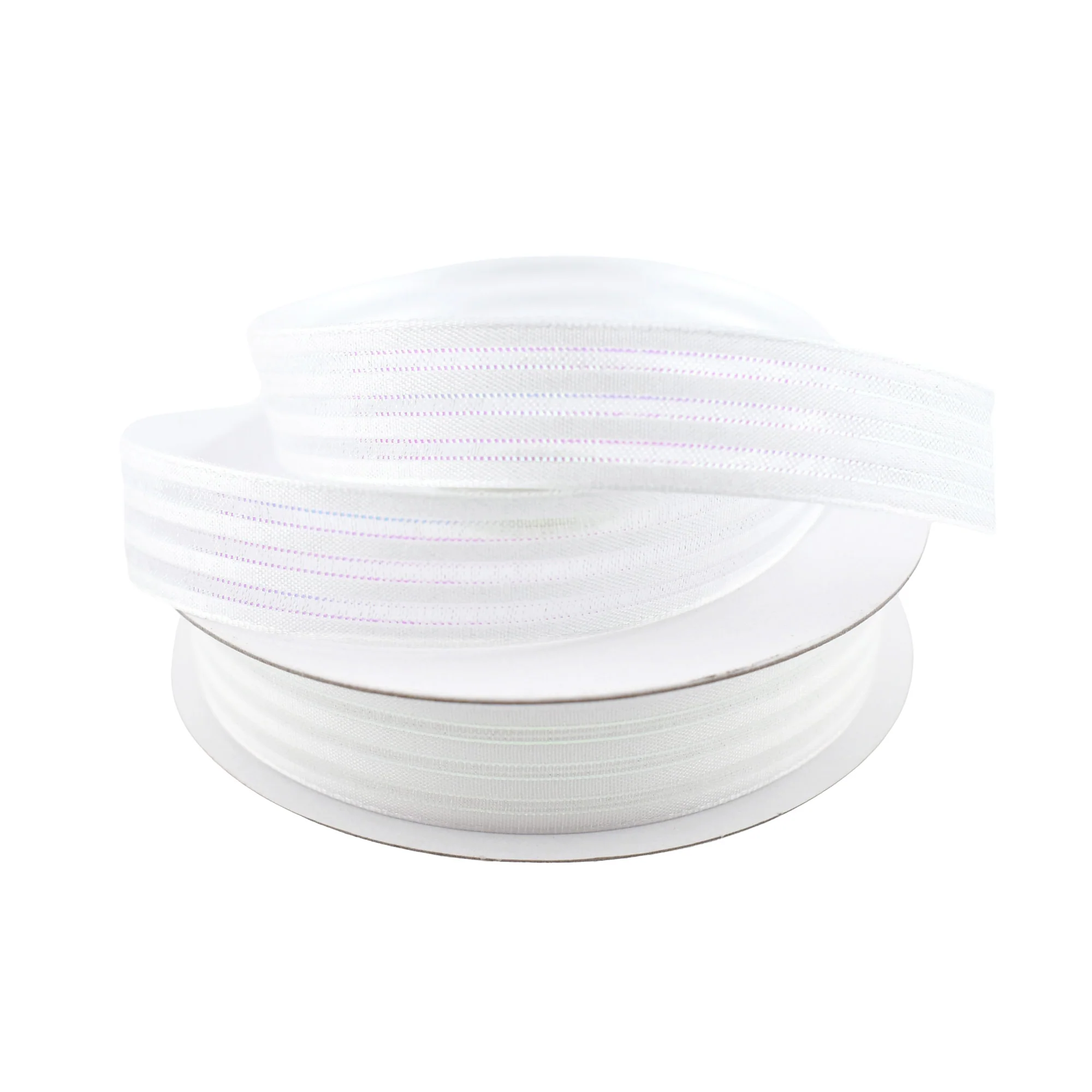 Sheer Satin Metallic Cabana Stripes Ribbon, 5/8-inch, 25-yard - Image 5