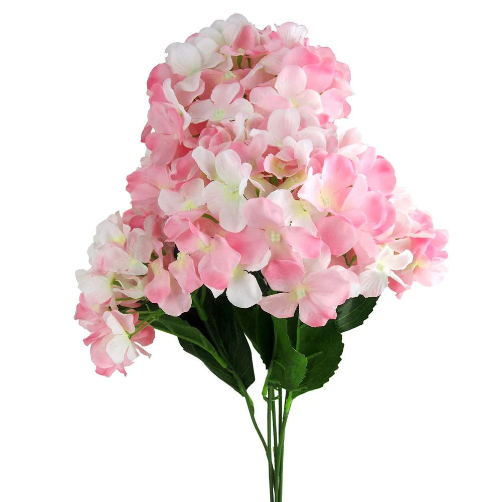 Artificial Silk Hydrangea Bouquet Flowers, 22-Inch - Image 4
