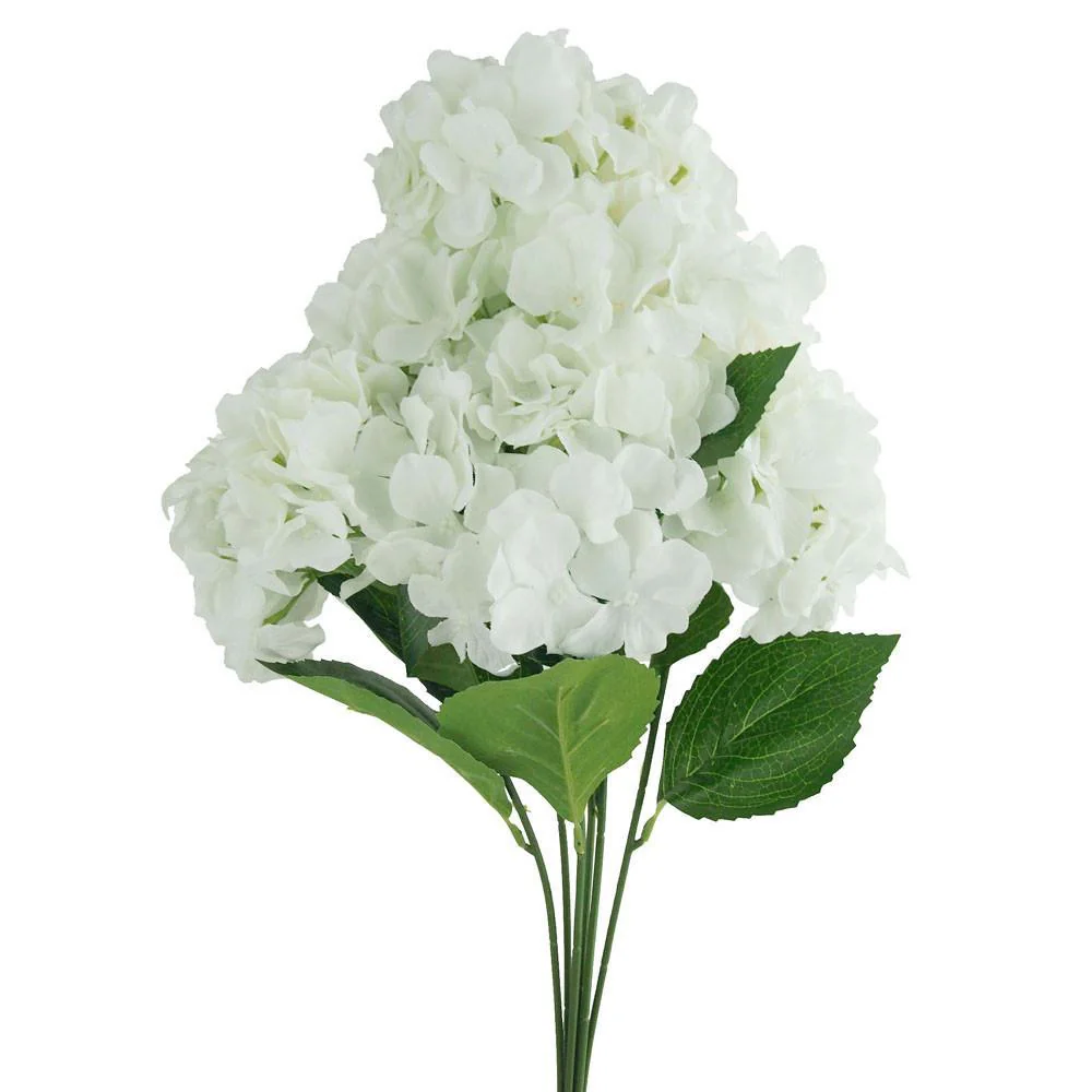 Artificial Silk Hydrangea Bouquet Flowers, 22-Inch - Image 6