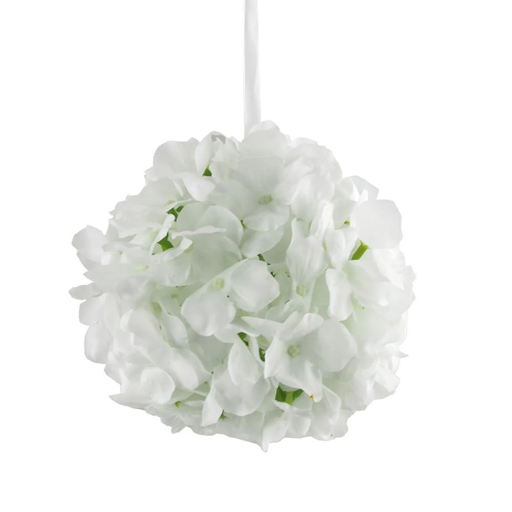 Silk Hydrangea Flower Kissing Balls Centerpiece, 6-Inch - Image 6