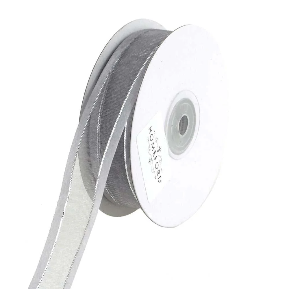 Silver-Lined Satin Edge Organza Ribbon - Image 4