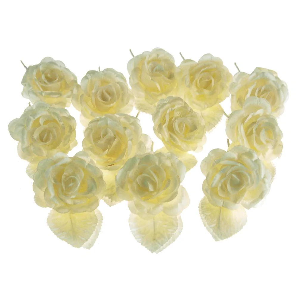 Single Satin Rose Flowers, 2-Inch, 12-Piece - Image 4