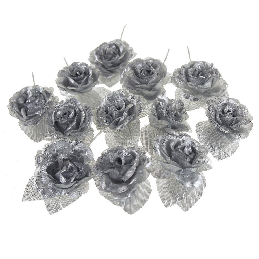 Single Satin Rose Flowers, 2-Inch, 12-Piece - Image 5