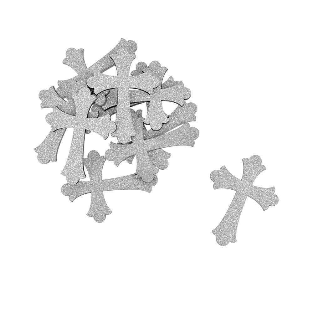 Small Glitter Wooden Cross Cut-Outs, 1-3/4-Inch, 10-Piece - Image 3