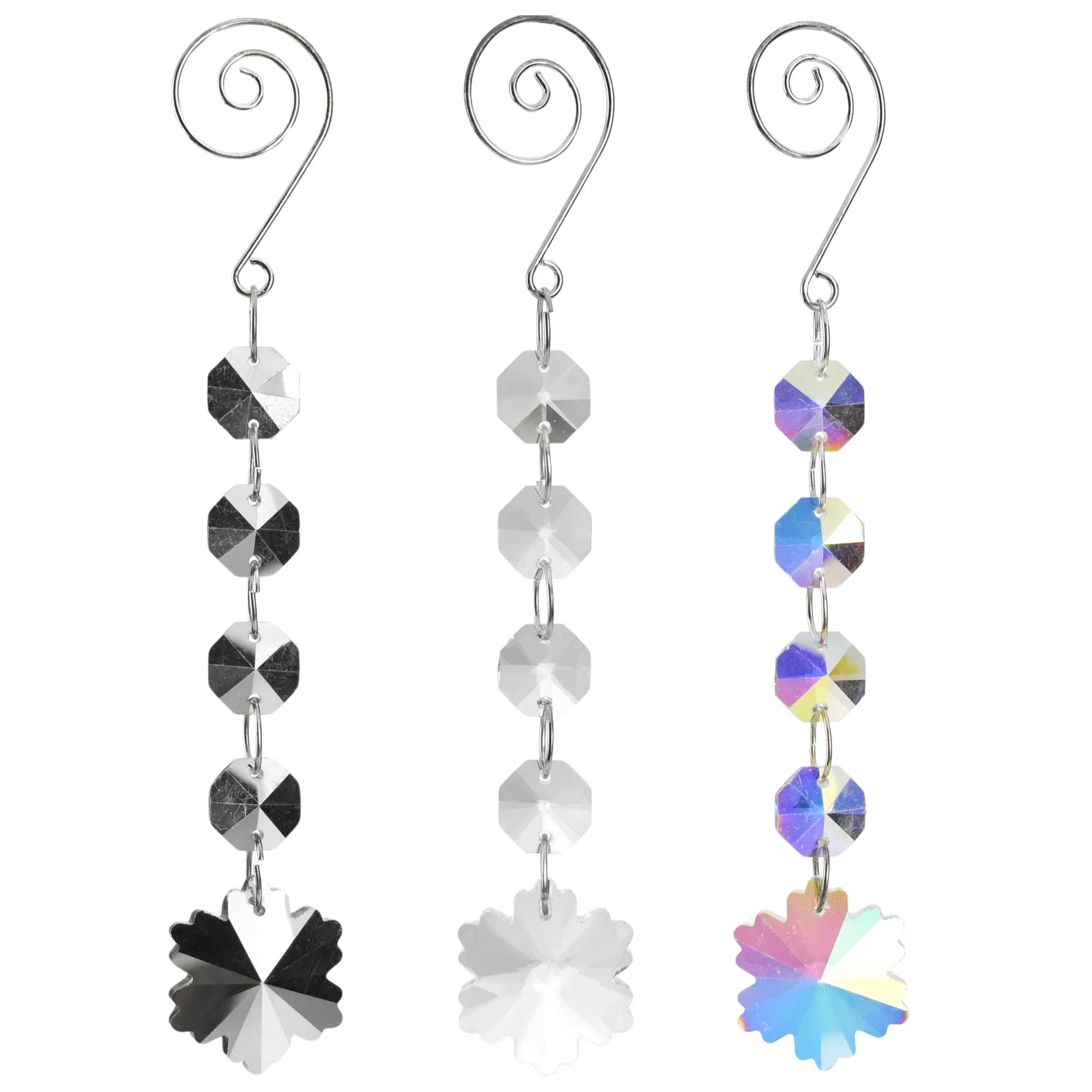 Acrylic Chandelier Crystals, Snowflake Link, 6-1/2-inch