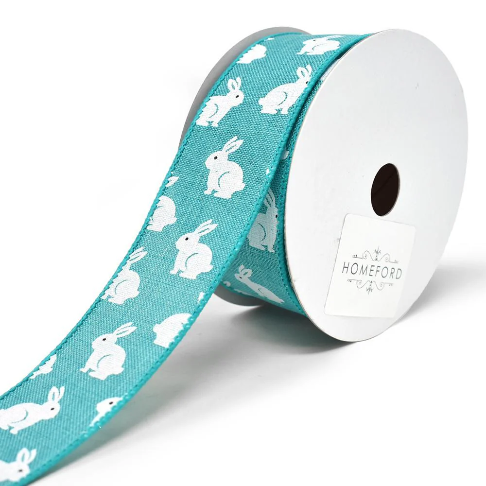 Soft Canvas Easter Bunny Wired Printed Ribbon, 1-1/2-Inch, 10-Yard - Image 3