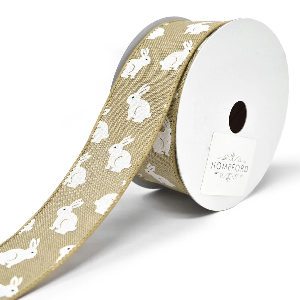 Soft Canvas Easter Bunny Wired Printed Ribbon, 1-1/2-Inch, 10-Yard - Image 4