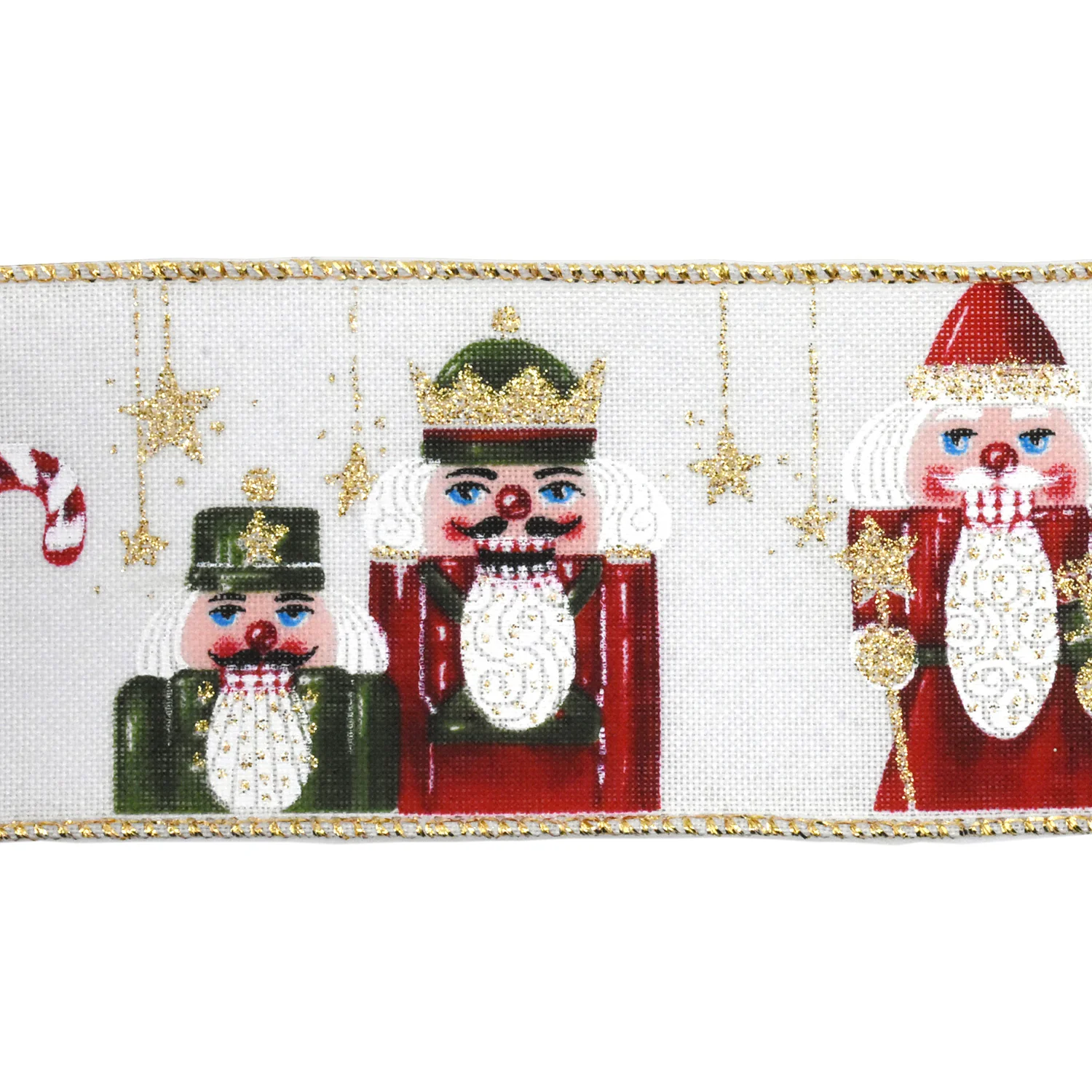 Sparkle Nutcracker Wired Ribbon, 2-1/2-Inch, 10-Yard - Image 3