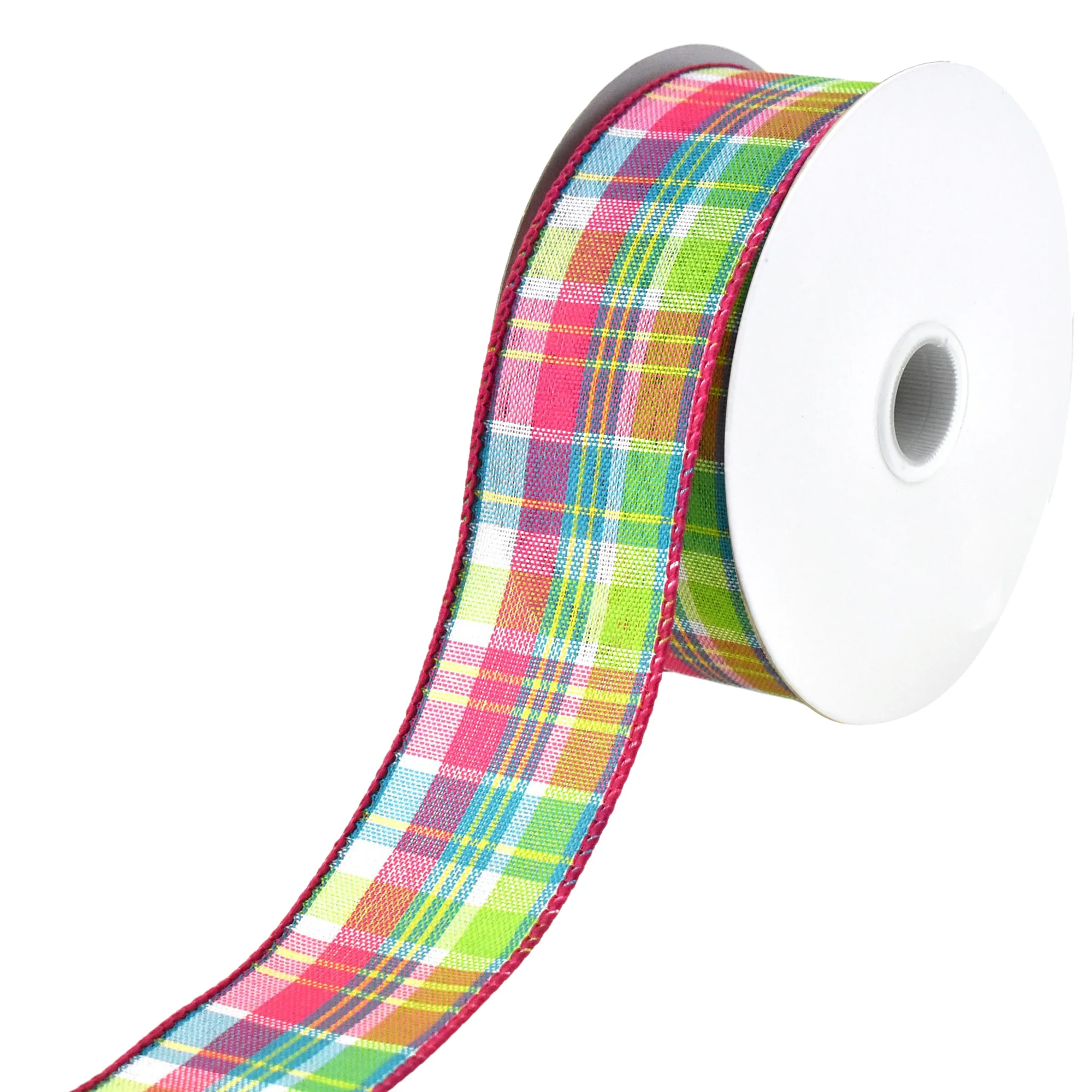 Spring Bertie Plaid Wired Ribbon, 10-yard - Image 3