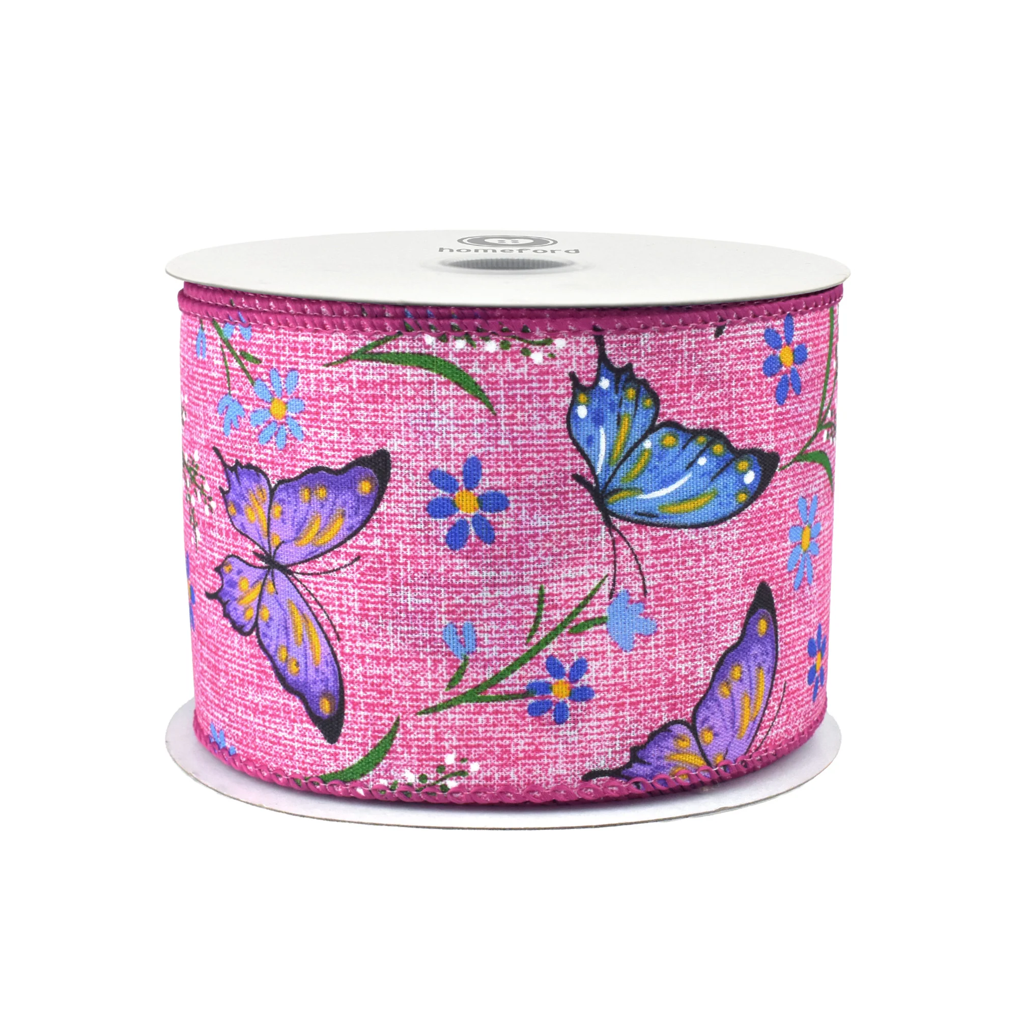 Spring Flowers and Butterflies Wired Ribbon, 2-1/2-inch, 10-yard - Image 8