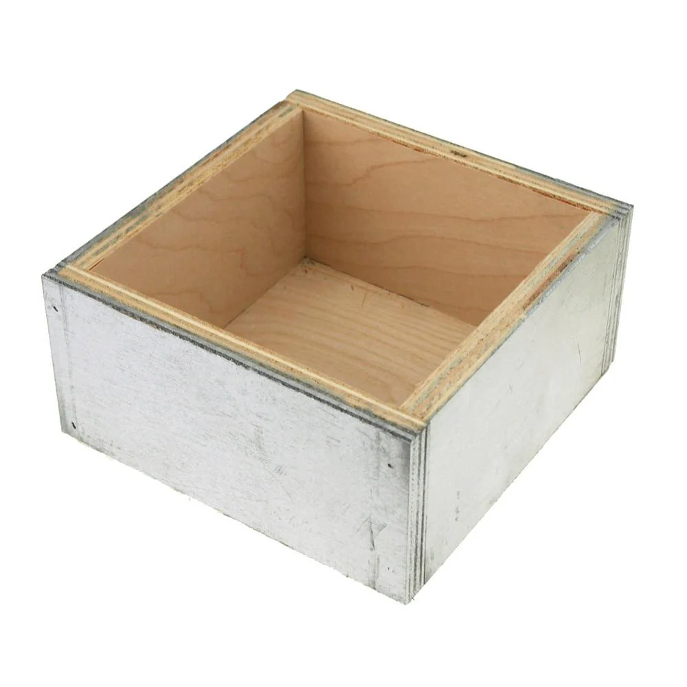 Square Wooden Crate, 6-Inch x 6-Inch - Image 5