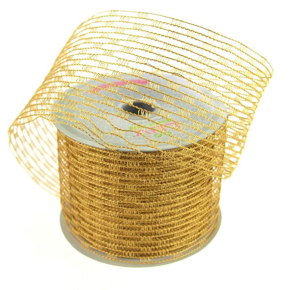 Stretch Netting Wired Mesh Ribbon, 2-1/2-Inch, 10 Yards - Image 2