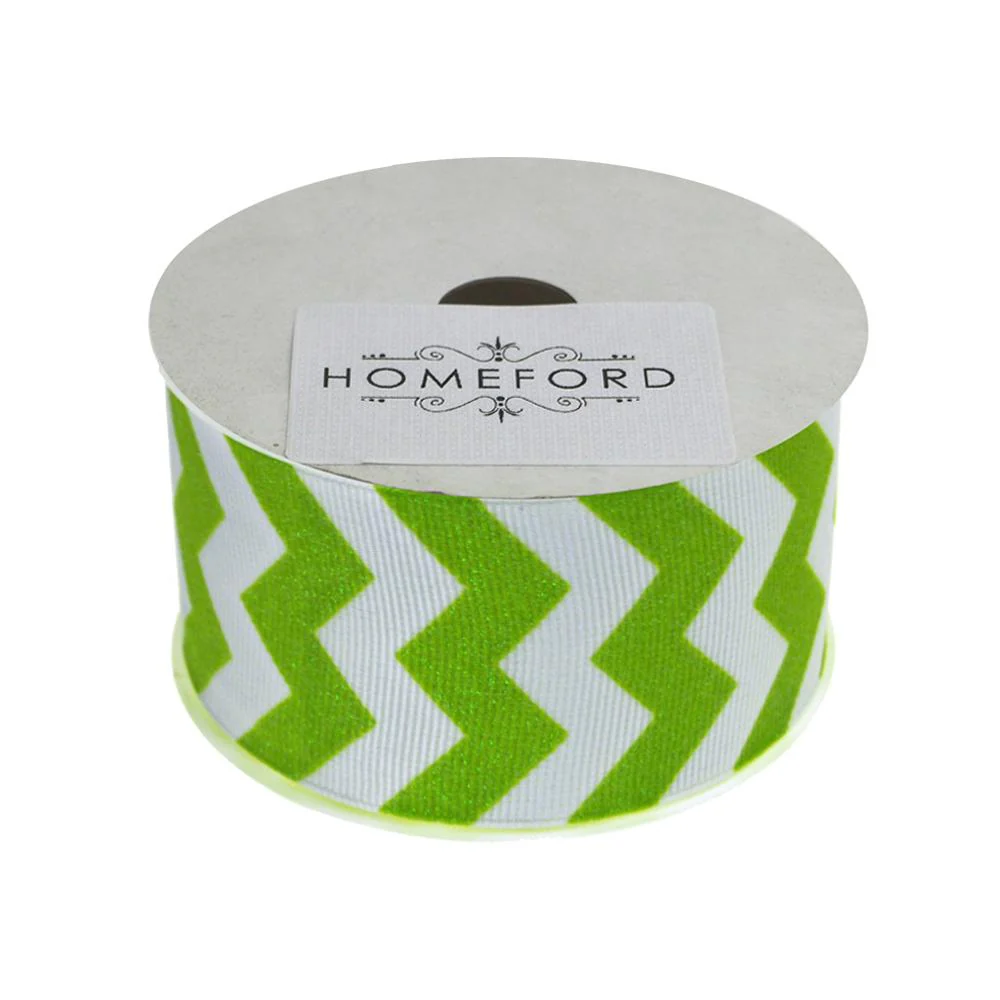 Sugar Chevron White Grosgrain Ribbon, 1-1/2-inch, 3-yard - Image 4