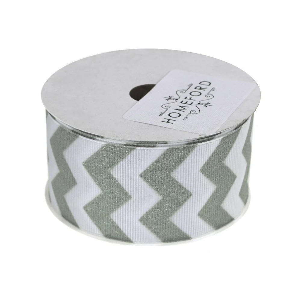 Sugar Chevron White Grosgrain Ribbon, 1-1/2-inch, 3-yard - Image 7
