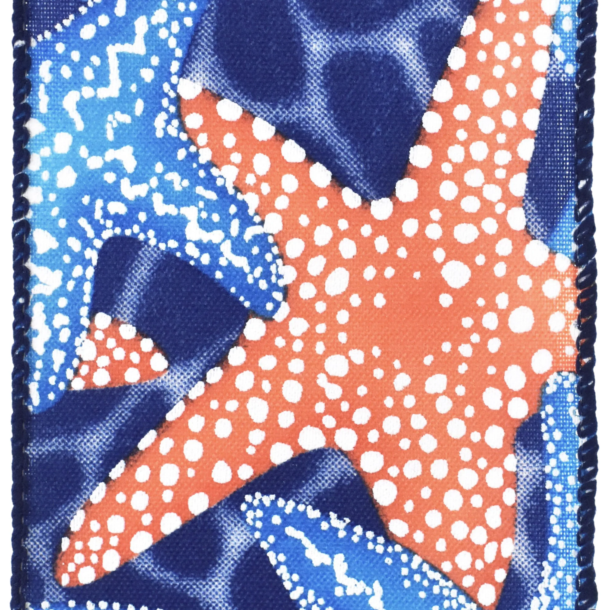 Summer Starfish Satin Wired Ribbon, 2-1/2-inch, 10-yard - Image 4