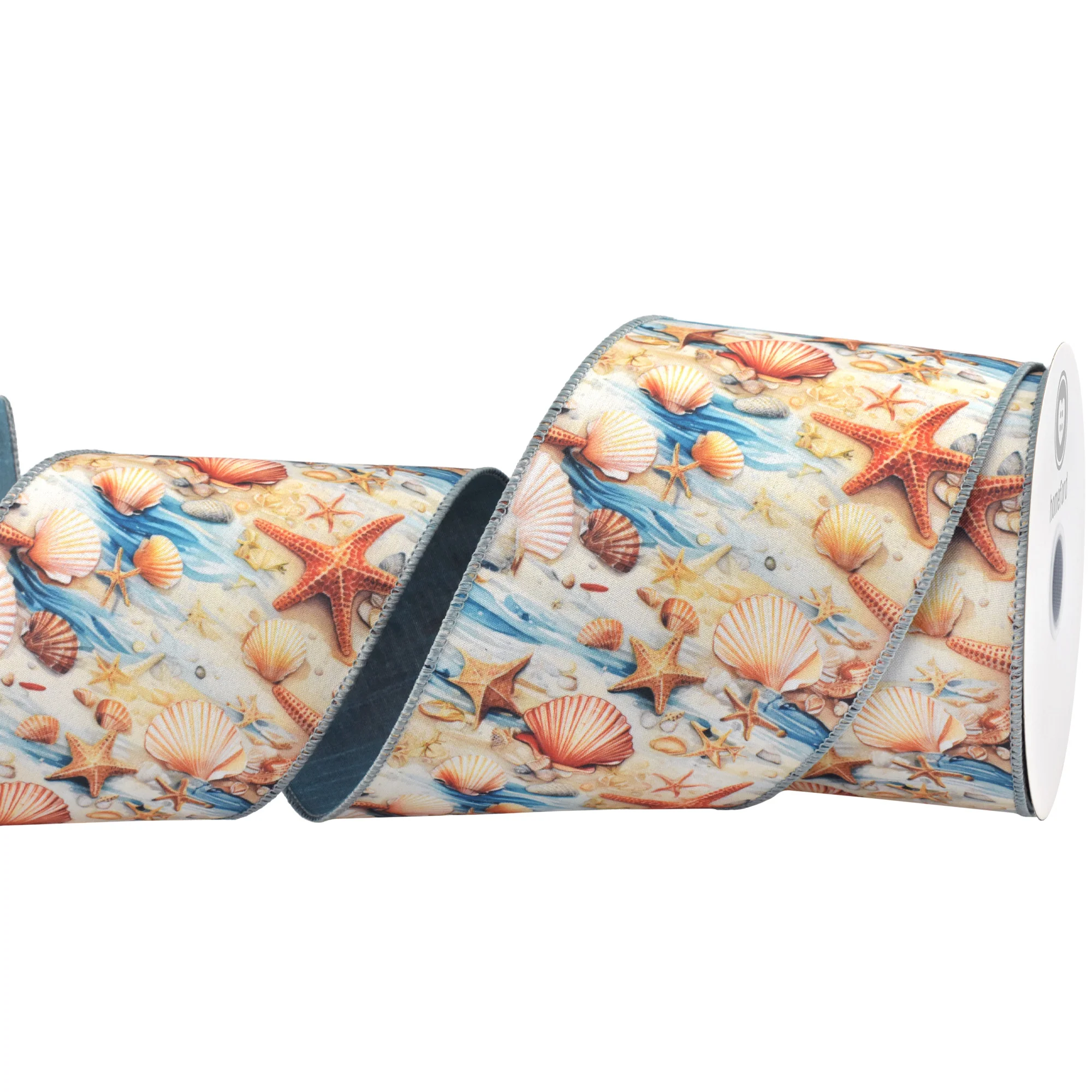 Summer Starfish Seashells Tidepool Deluxe Wired Ribbon, 10-yard - Image 7