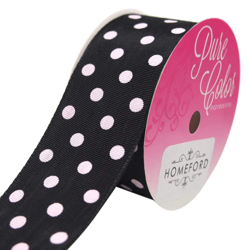Taffeta Polka Dot Wired Edge Ribbon, Made in Germany, 1-1/2-Inch, 3-Yard - Image 6
