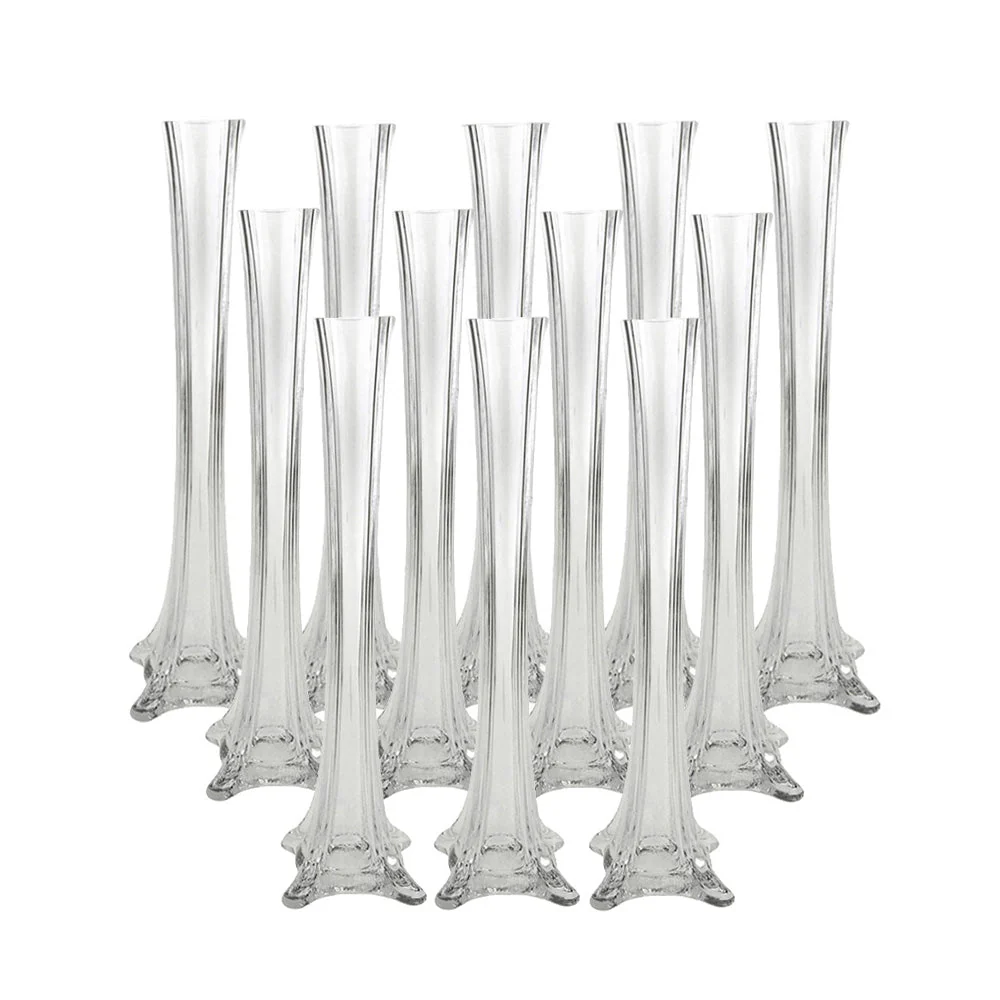 Tall Eiffel Tower Glass Vase Centerpiece - Image 5