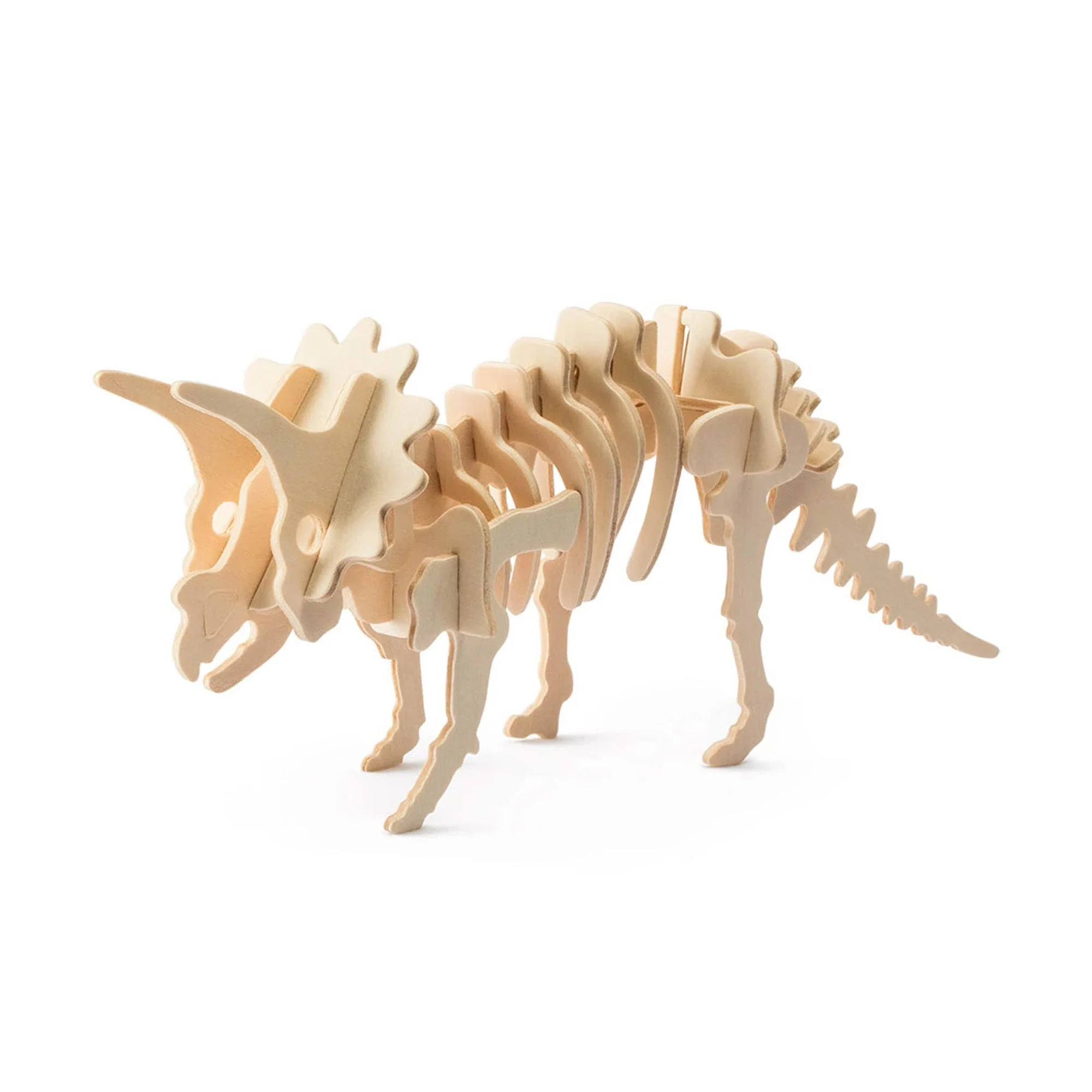 Triceratops 3D Wooden Puzzle, 12-1/4-Inch