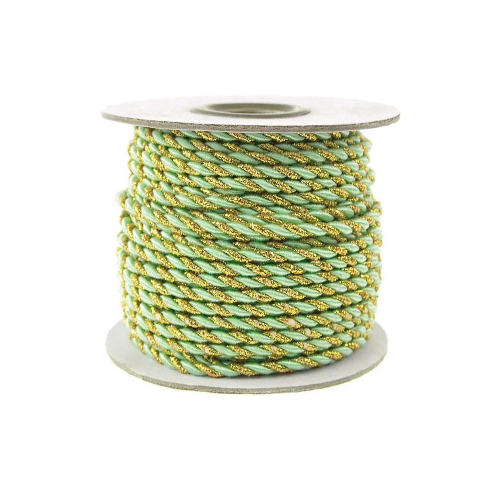 Twisted Cord Rope 2 Ply, 3mm, 25-yard, Gold Trim - Image 10