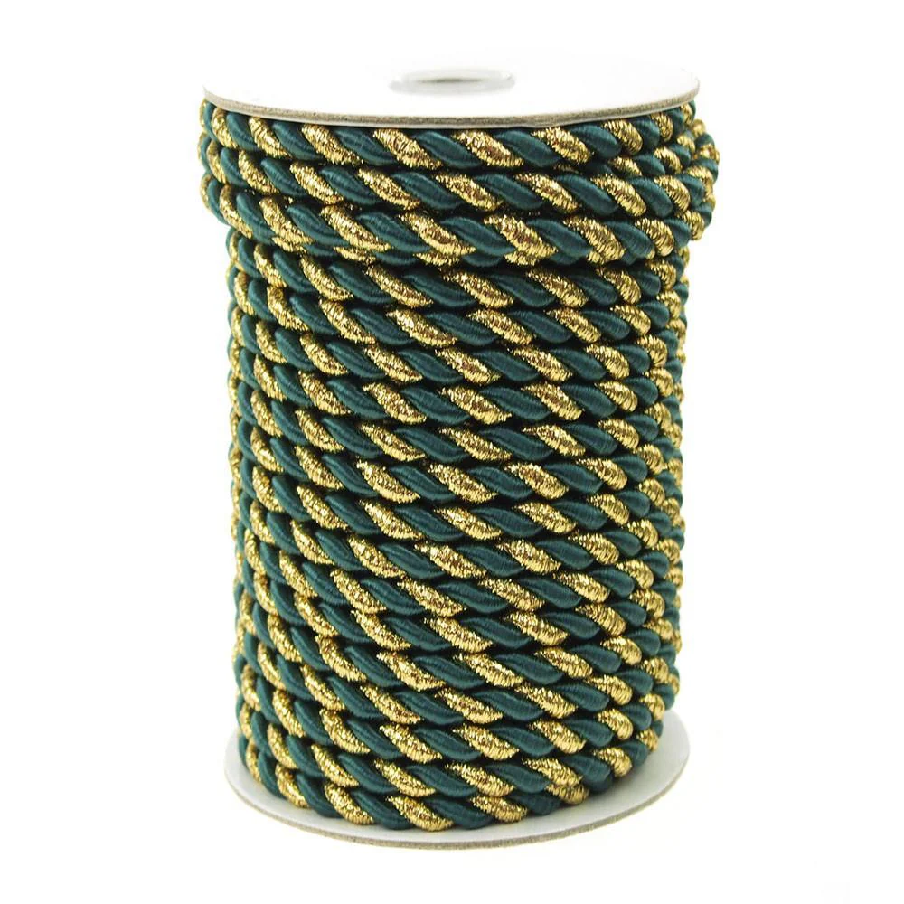 Twisted Cord Rope 2 Ply, 6mm, 25-yard, Gold Trim - Image 4