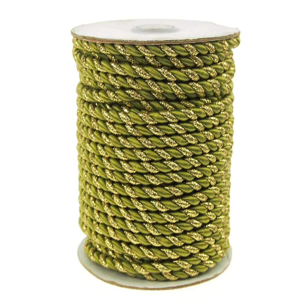 Twisted Cord Rope 2 Ply, 6mm, 25-yard, Gold Trim - Image 9