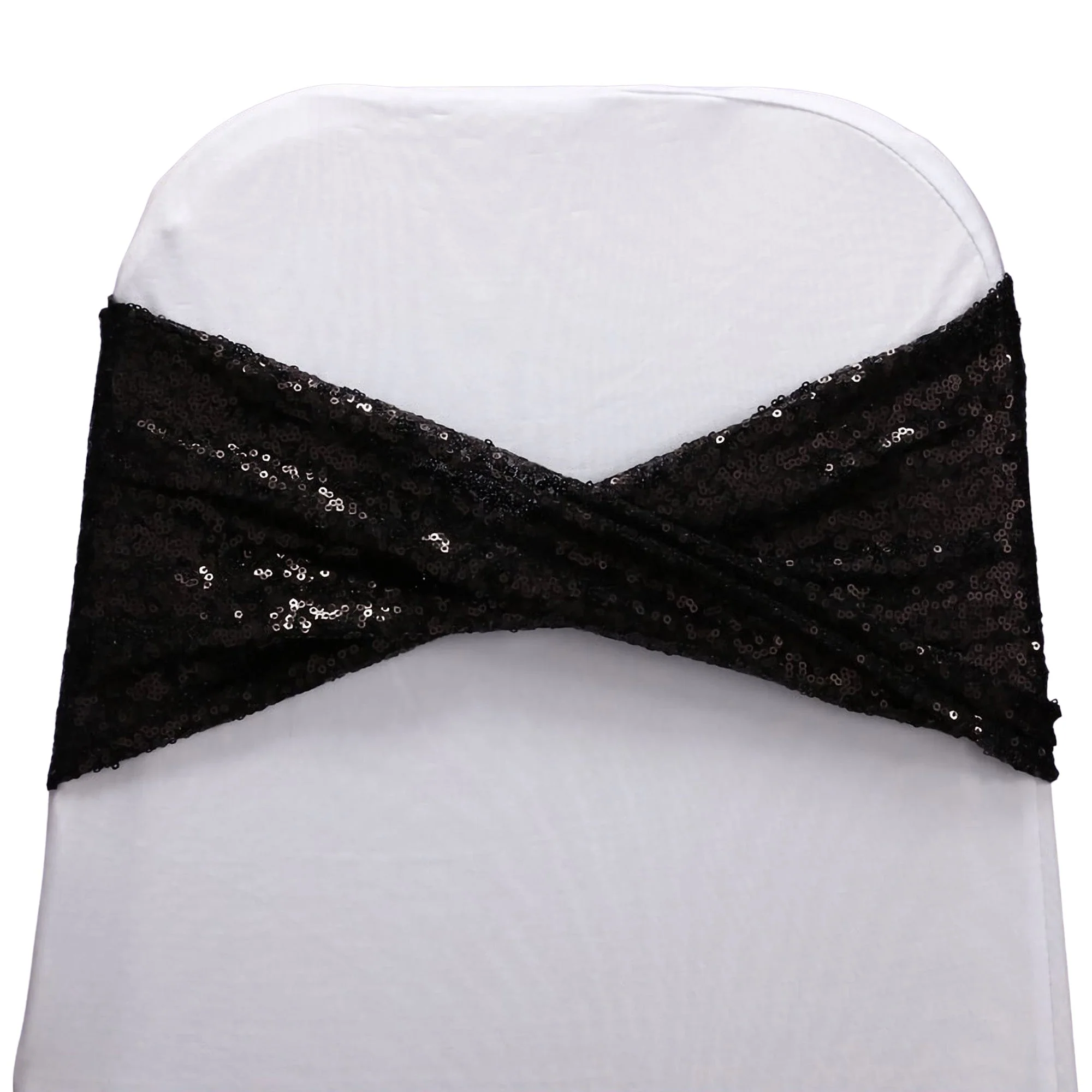 Twisted Sequin Chair Sash, 12-1/2-Inch x 7-1/2-Inch, 6-Count - Image 2
