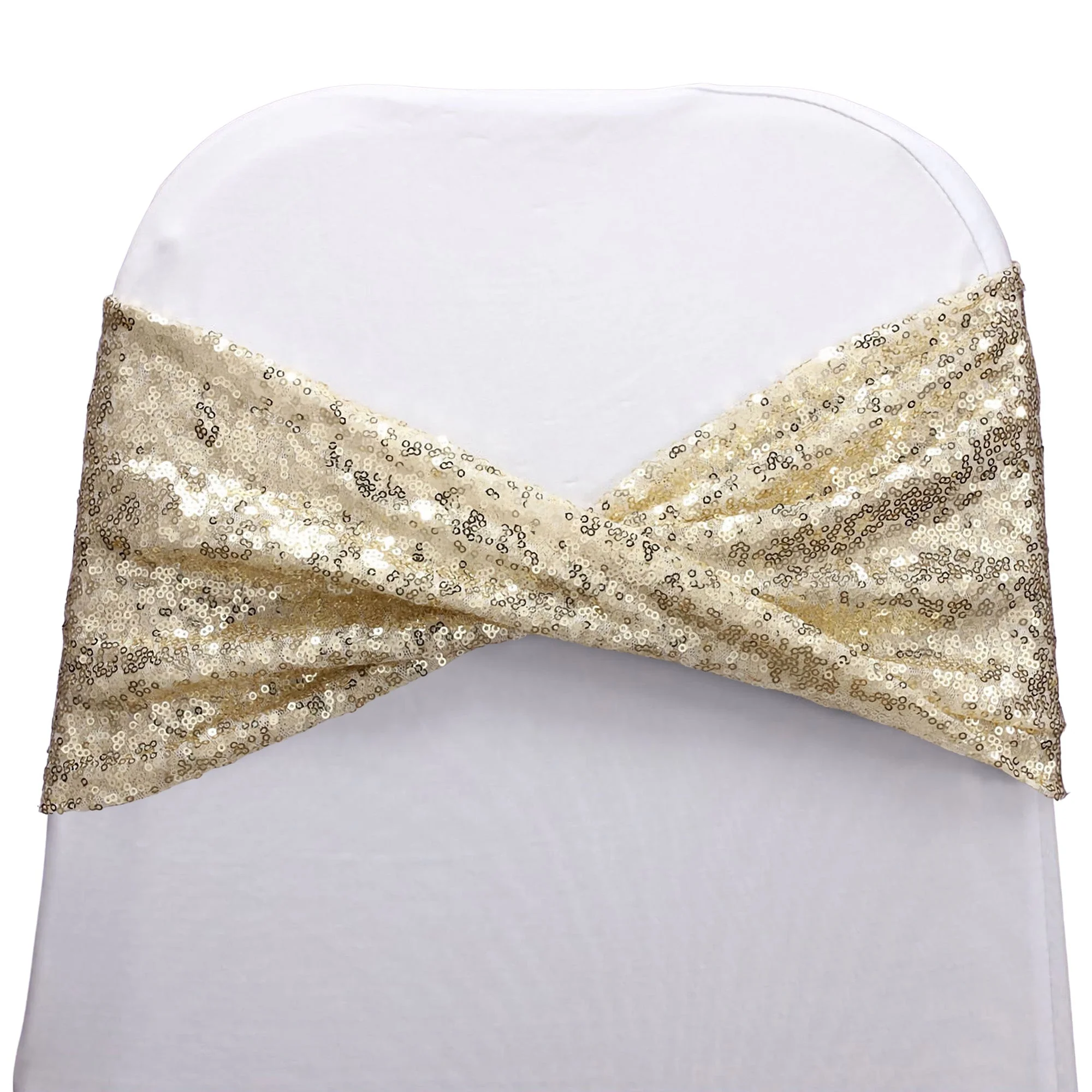 Twisted Sequin Chair Sash, 12-1/2-Inch x 7-1/2-Inch, 6-Count - Image 3