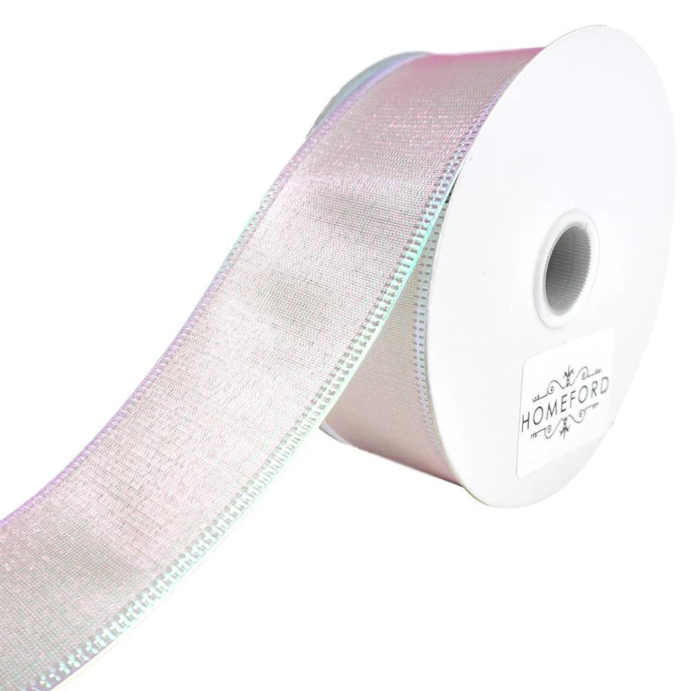 Two Toned Shiny Satin Wired Ribbon, 1-1/2-Inch, 10-Yard - Image 2