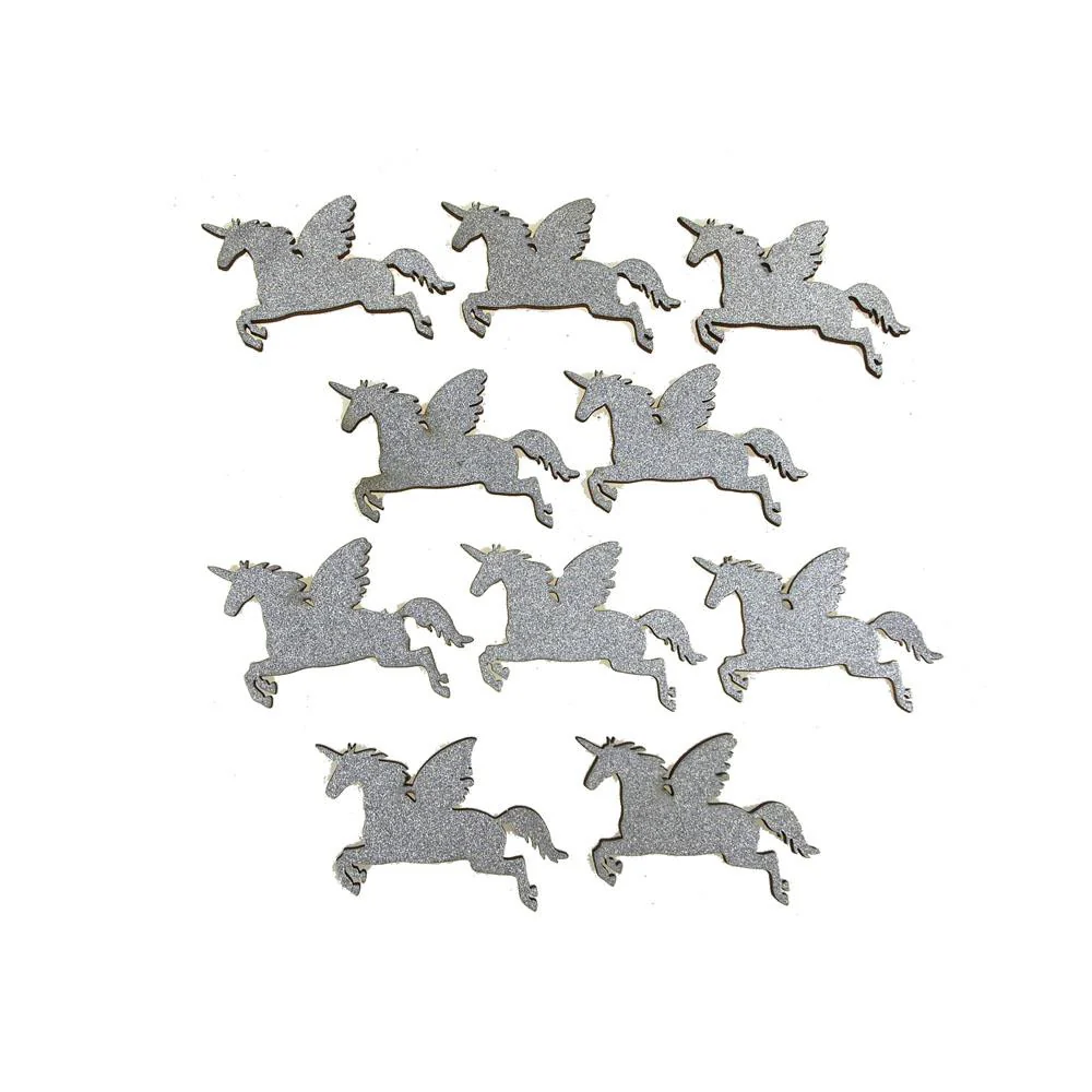 Unicorn Glitter Wood Favors, 2-1/4-Inch - Image 4