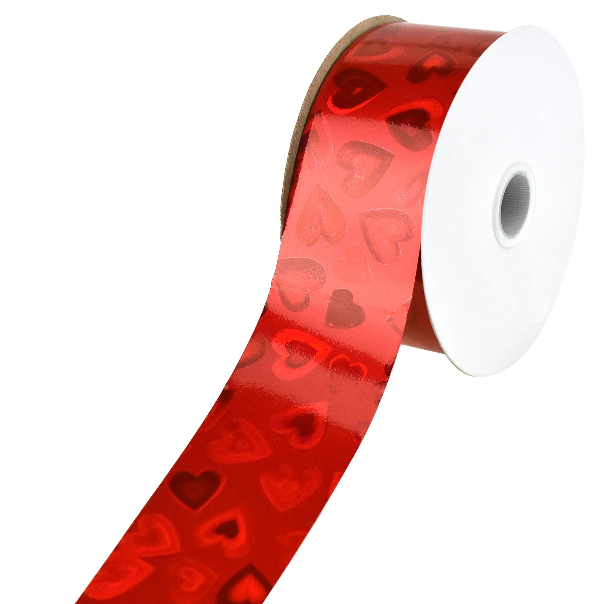 Valentine's Day Holographic Hearts Ribbon, 1-3/8-Inch, 25-Yard - Image 3