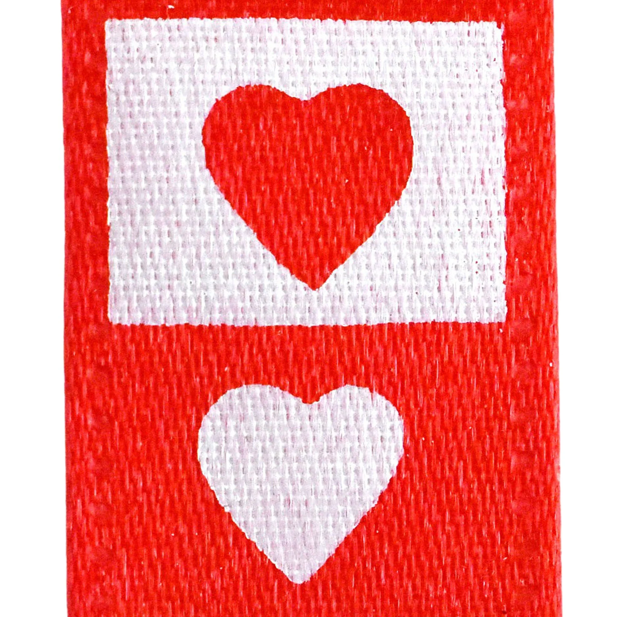 Valentines Foil Heart Squares Ribbon, 5/8-Inch, 10-Yard - Image 3
