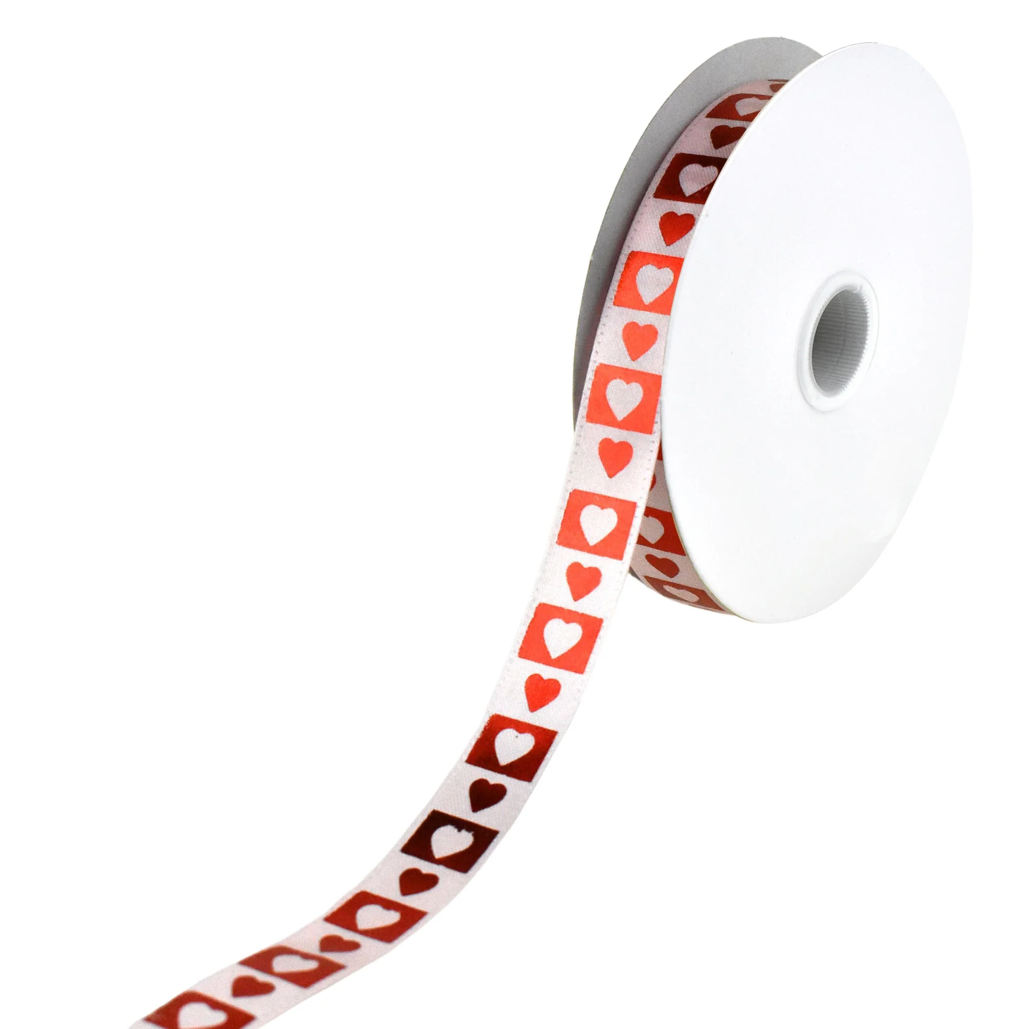 Valentines Foil Heart Squares Ribbon, 5/8-Inch, 10-Yard - Image 7