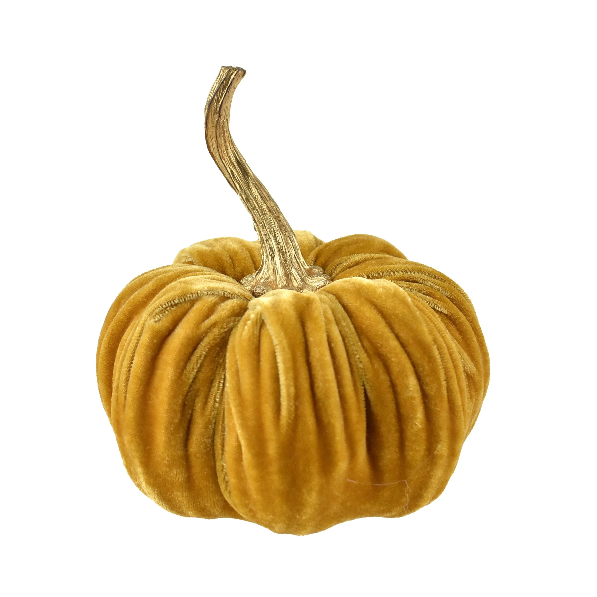 Velvet Pumpkin Centerpiece Decoration, 6-1/2-Inch - Image 2