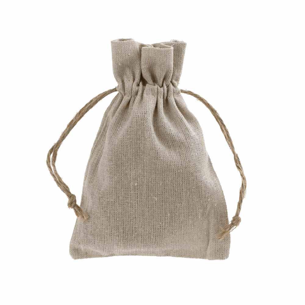Natural Linen Favor Bags with Jute Drawstring, 12-Piece - Image 4