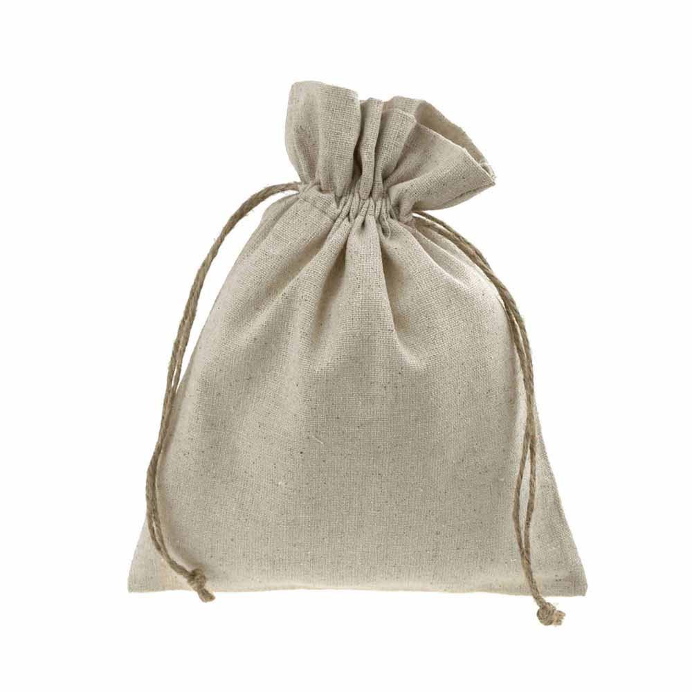Natural Linen Favor Bags with Jute Drawstring, 12-Piece - Image 5
