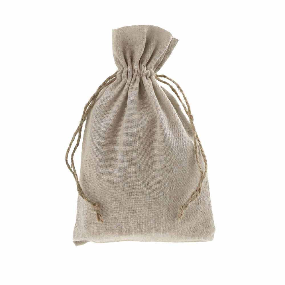 Natural Linen Favor Bags with Jute Drawstring, 12-Piece - Image 6