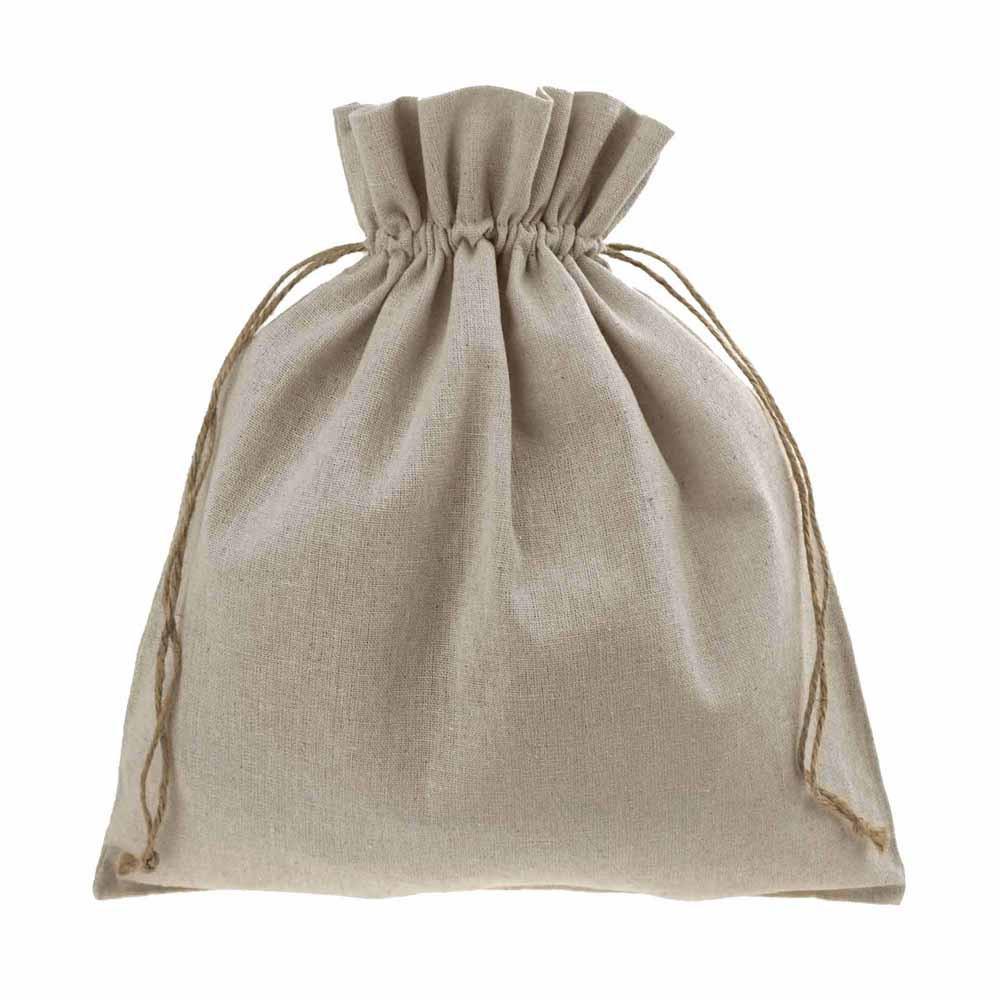 Natural Linen Favor Bags with Jute Drawstring, 12-Piece - Image 8