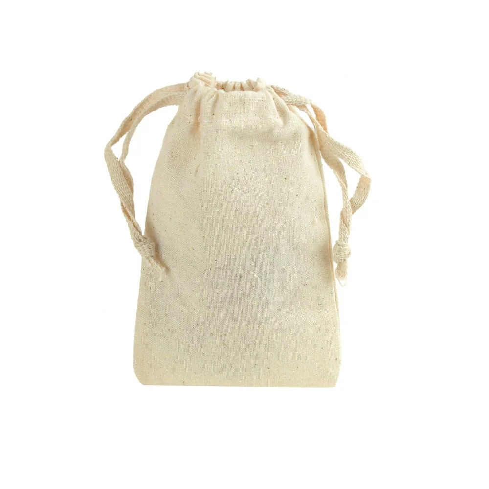 Cotton Favor Bags with Drawstrings, 12-Piece - Image 2