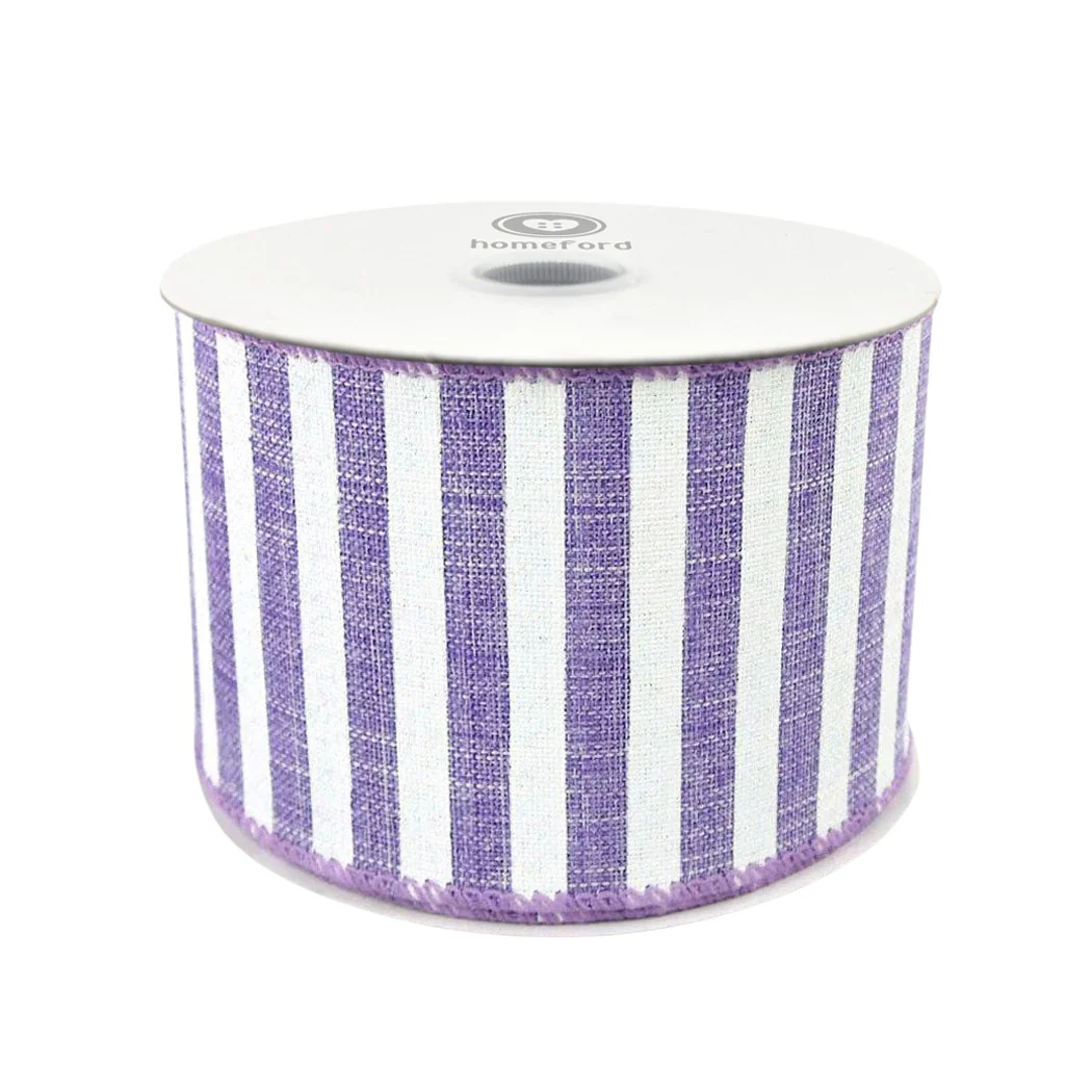 White Bold Lines Canvas Ribbon, 2-1/2-Inch, 10 Yards - Image 3