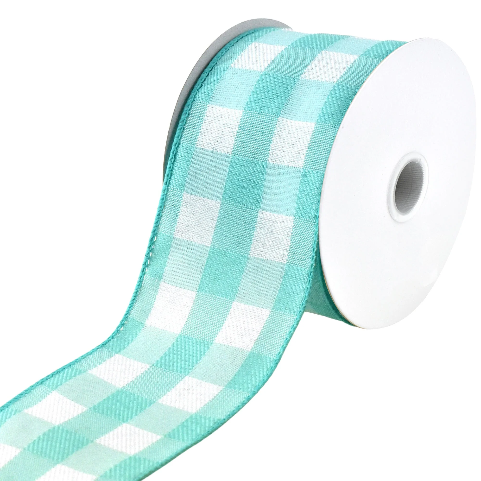 White Buffalo Plaid Wired Ribbons - Image 13