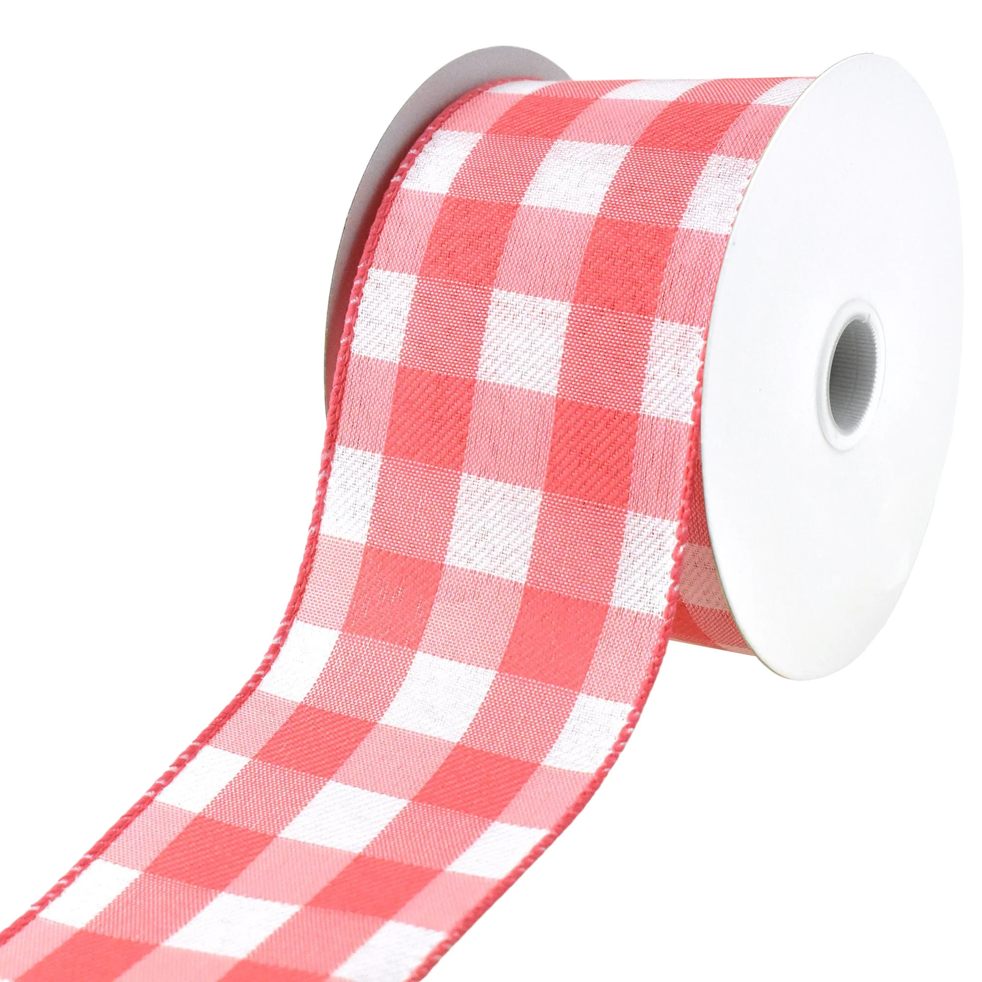 White Buffalo Plaid Wired Ribbons - Image 15