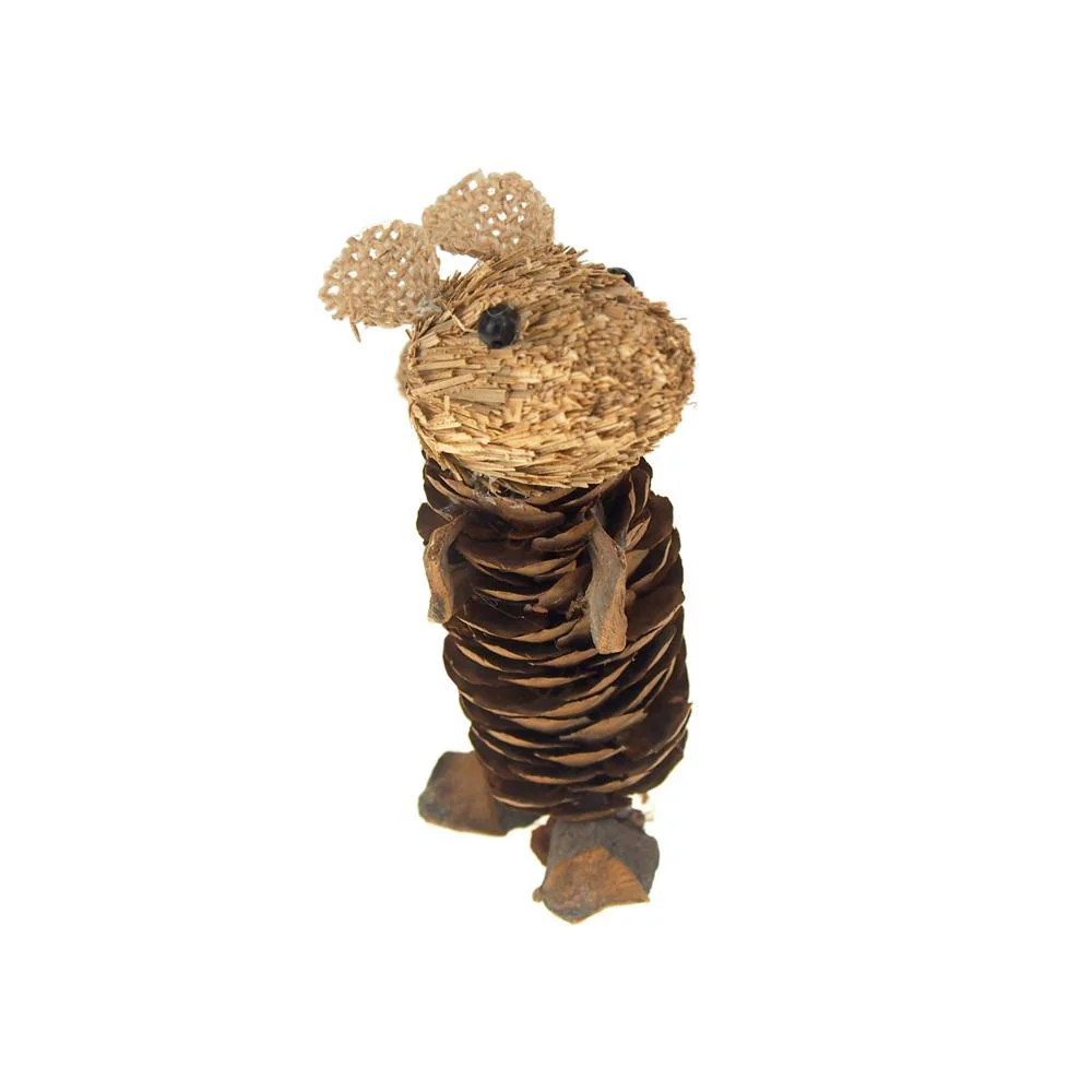 Winter Pine Cone Small Mouse Friends Decorations, 4-1/2-Inch - Image 2
