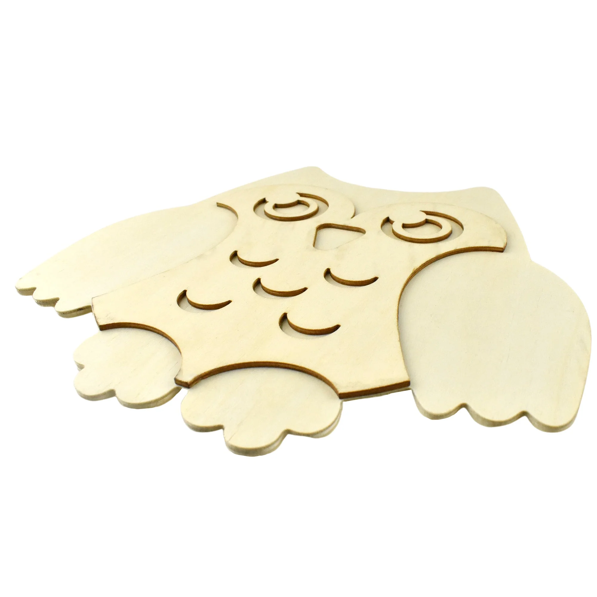 Wooden 3D DIY Craft Owl Plaque, 9-1/4-Inch - Image 3