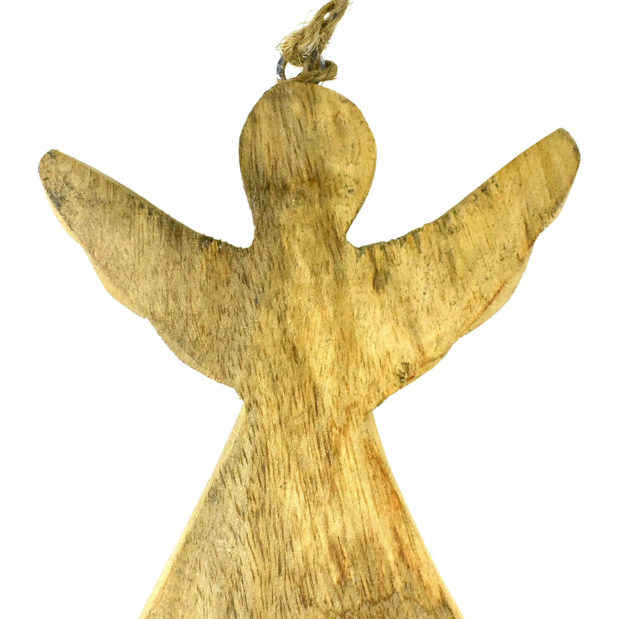 Wooden Angel Silhouette Christmas Ornament, 4-3/4-Inch - Image 3