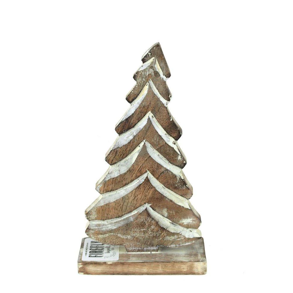 Wooden Christmas Tree Table-top Ornament, Natural - Image 2