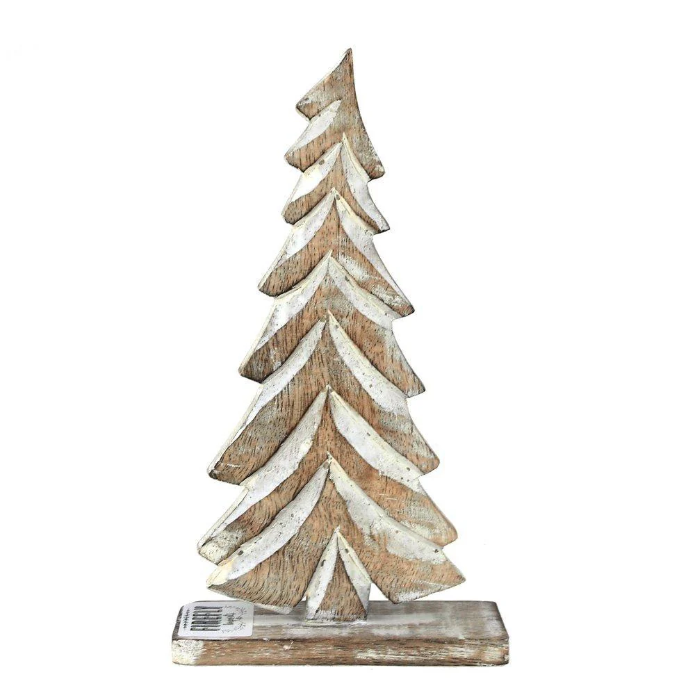 Wooden Christmas Tree Table-top Ornament, Natural - Image 3