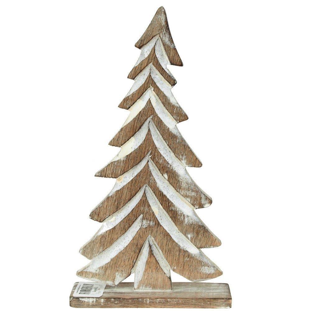 Wooden Christmas Tree Table-top Ornament, Natural - Image 4